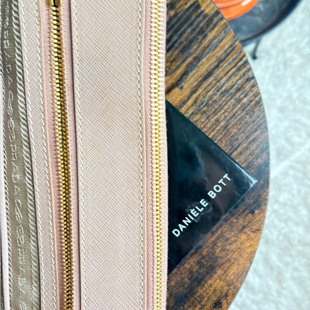Prada Galleria Saffiano Calfskin (Dusty Pink) Large Leather Double Zip Tote - Picture 11 of 11